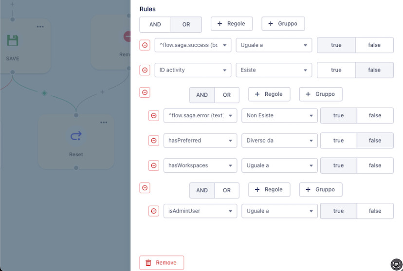 Video showing the creation of rules in the ui interface